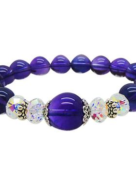 乌拉圭天然紫水晶手链紫晶复古款