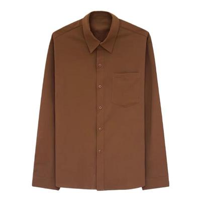 方领长袖轻熟韩风皱纹垂感衬衫