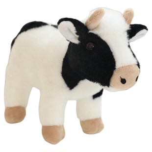 仿真动物玩偶毛绒玩具狮子奶牛羊鹿驴猪模型公仔摆件生日礼物儿童