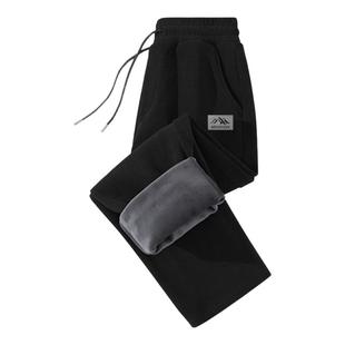 NN真维斯雪尼尔加绒裤子男款冬潮流宽松卫裤青少年加厚直筒休闲裤