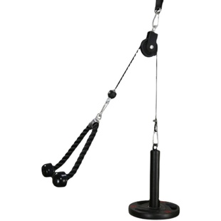 健身器材滑轮套装训练自制器械家用三头肌下压高位下拉钢丝绳飞鸟