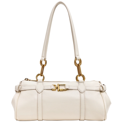 CHARLES＆KEITH26夏新款CK2-30271744复古锁扣饰单肩腋下包法棍包