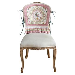 范居态度粉佳人氛围感美式法式椅子靠背椅垫轻奢座椅椅垫蕾丝椅垫