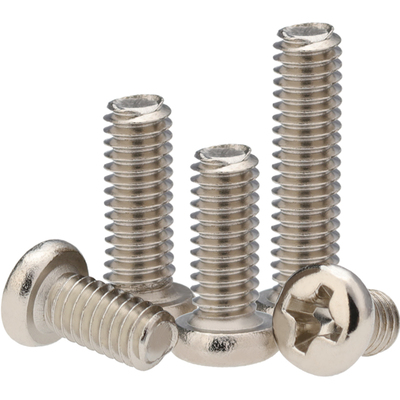 铁镀镍PM圆头十字螺丝钉M2.6~M5