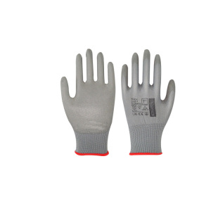 12双薄款尼龙PU手套无硅涂胶涂指涂掌电子食品工作防静电劳保手套