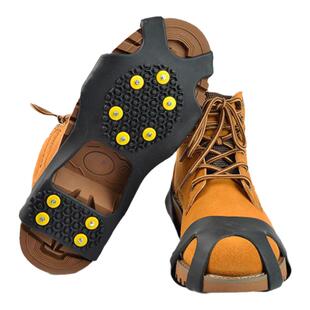 户外登山冰爪10齿鞋钉冰雪地面防滑鞋套防摔神器爬山鞋链冰抓装备