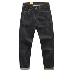 vintage赤耳原牛复古重磅直筒修身裤子男原浆养牛裤丹宁牛仔裤男