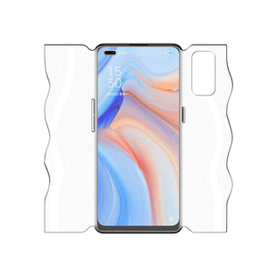 适用opporeno4pro手机膜reno4磨砂游戏膜reno4se钢化膜防指纹opop水凝膜曲面全包边软膜全胶前后一体全屏覆盖