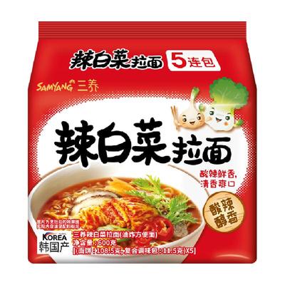 三养韩国进口辣白菜拉面120g×5袋