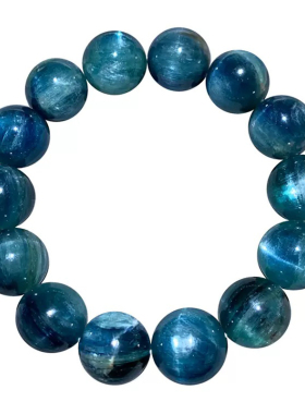 天然共生矿物蓝晶石单圈手串饰品