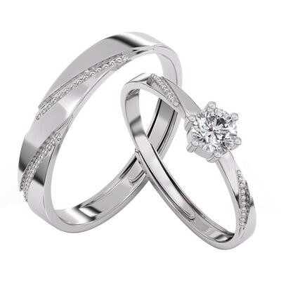 钟久久情侣对戒星辰恋影s925银饰