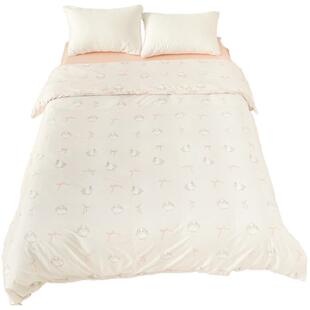 小兔糯糯 少女系原创小兔子全棉被套被芯罩100纯棉单件粉色蝴蝶结