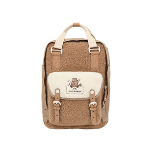 Doughnut甜甜圈毛绒双肩包女学生书包秋冬可爱小熊背包电脑包旅行