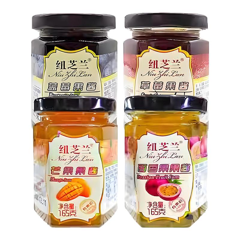 纽芝兰蓝莓草莓苹果什锦面包吐司涂抹果酱蛋糕夹心果肉馅 165克