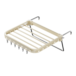 护栏晾衣架窗外阳台免安装家用隐形多功能可折叠不占地围栏晒衣架