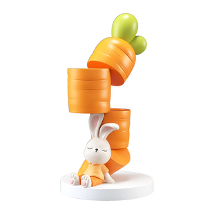 卡通兔子客厅落地摆件玄关电视柜沙发边几托盘装饰品乔迁新居礼品