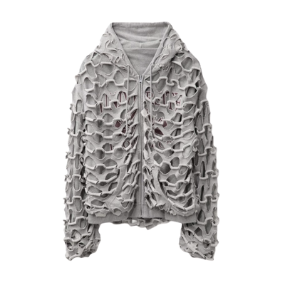 GRAILZ缕空破洞双面穿拉链外套