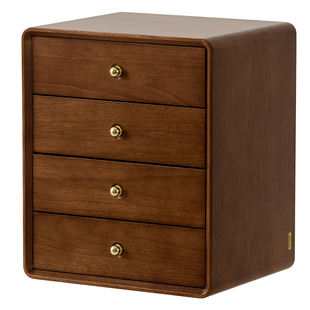 实木桌面盒子口红化妆品收纳盒小杂物抽屉分隔整理盒梳妆台置物架