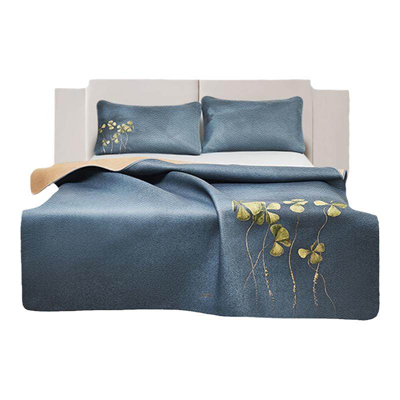 塔山头层水牛皮凉席三件套加厚