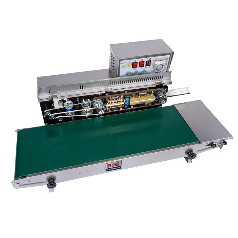 墨轮印字生产日期打码机 全自动连续薄膜茶叶袋封口机输送台加宽