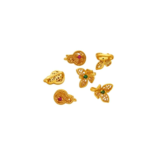 哑金18K包金保色镂空蝴蝶葫芦压襟扣连接卡扣diy手链收尾扣子配件