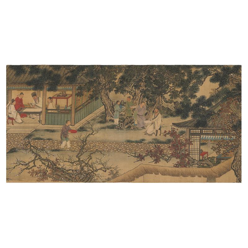 谢环香山九老图明代国画人物