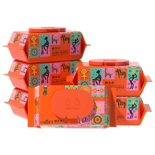 棉木木婴幼儿湿巾纸大包装80抽加厚宝宝湿纸巾儿童手口屁专用家庭