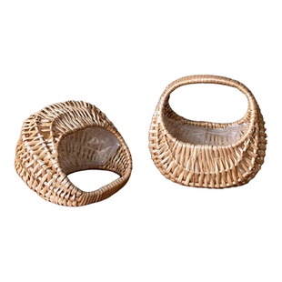 田园柳编藤编手礼篮插花手提花篮装饰收纳手拎蓝采摘礼品伴手礼篮