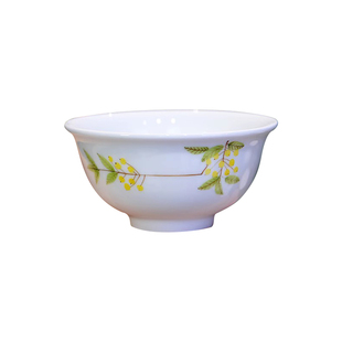 鹿临溪 景德镇高温青白瓷家用饭碗手绘釉下彩陶瓷汤碗新中式餐具