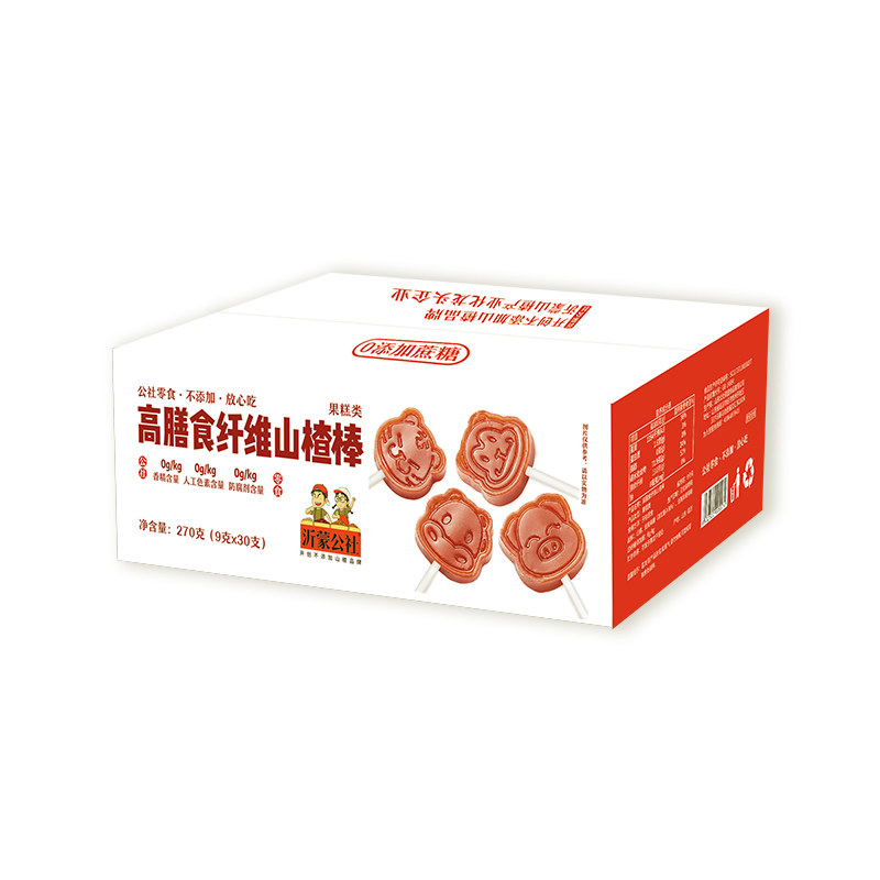 沂蒙公社山楂棒棒糖儿童宝宝零食高纤维膳食山楂棒270g无蔗糖添加