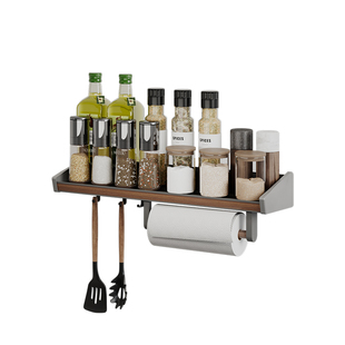 酷太厨房置物架壁挂架多功能调料收纳挂架免打孔墙面挂件纸巾架子