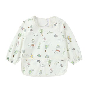 Oakmont婴儿吃饭围兜防水耐脏辅食饭兜春秋新生儿宝宝长袖罩衣