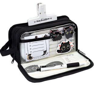 i人痛包笔袋二次元痛笔袋男生新款男孩高颜值ins风隐藏痛层文具盒女生初中生男款大容量简约透明铅笔盒2026年