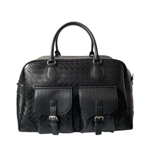 BINGBONG|野火旅行 十字编织纹复古简约手提短途旅行包大容量斜挎