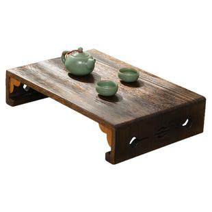 中式复古小茶几榻榻米茶桌实木飘窗小桌子阳台矮桌家用坑几坐地桌