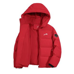 贵人鸟童装男童羽绒服2026新款爆款防寒服男孩绒羽服儿童红色外套