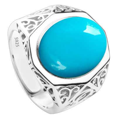 S925纯银戒指空托镶嵌绿松石戒托