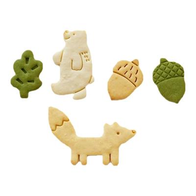 圣诞节日式卡通松果狐狸饼干模具