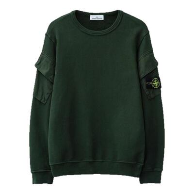 Stone Island/石头岛 Brushed Organic Cotton Fleece 无帽卫衣男