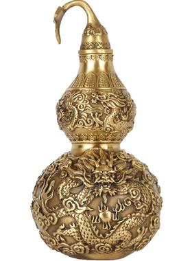 纯铜办公室仿古风礼品葫芦摆件