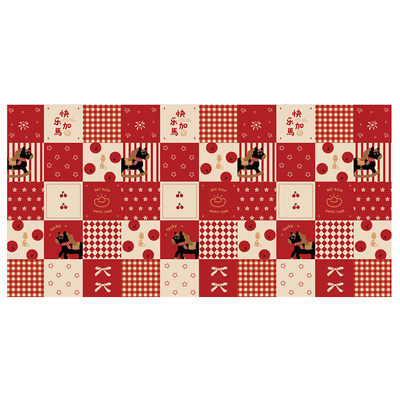 新年喜庆毛绒沙发巾盖布保暖防水