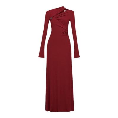 CHATSbyC.DAM镂空褶皱显瘦长裙