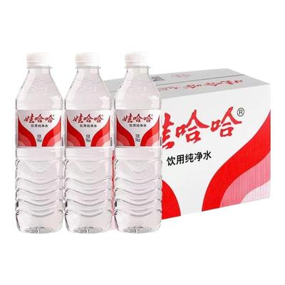 娃哈哈饮用纯净水596ml大瓶装哇哈哈非矿泉水办公室饮用水整箱批