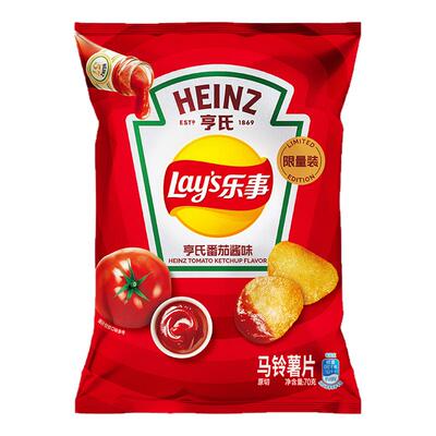 【限定口味】乐事亨氏番茄酱味薯片辣条味火鸡面淄博休闲零食小吃