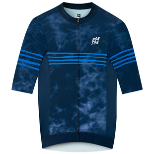 Monton脉腾骑行服男夏季速干透气短袖新款公路自行车短上衣七元素