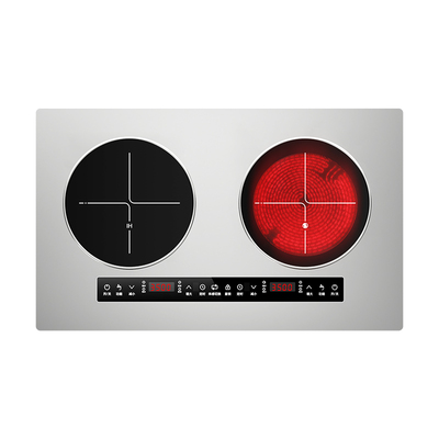 热情好太太不锈钢嵌入式电磁双灶