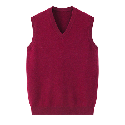 羊绒背心男v领保暖秋冬贴身