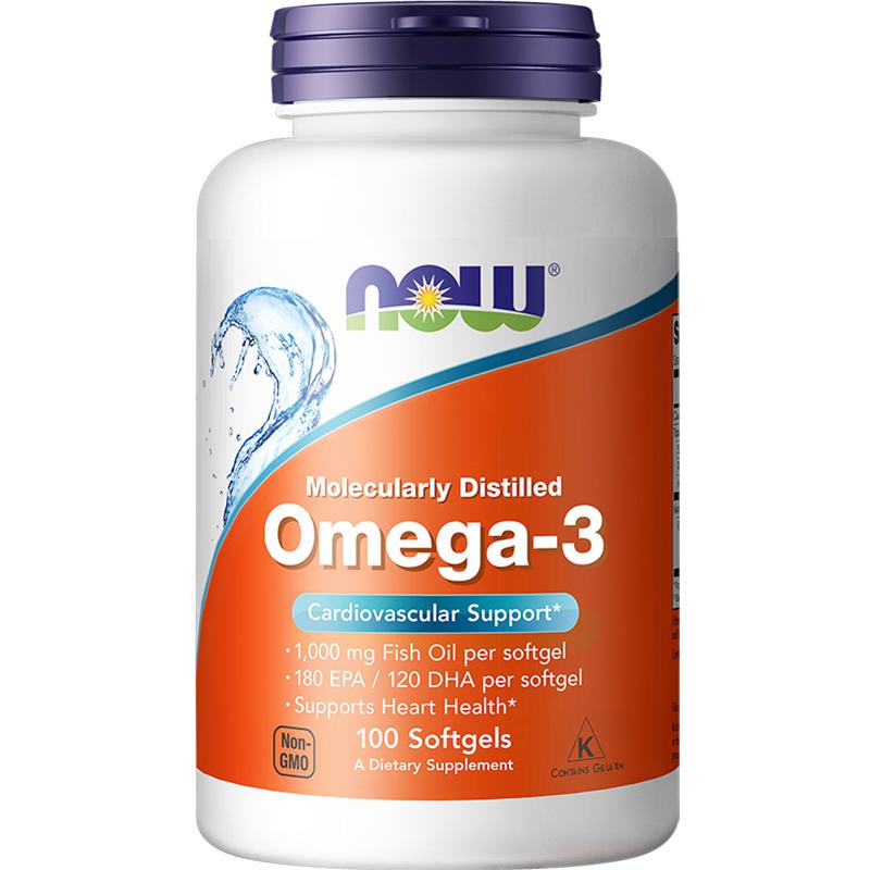 nowfood诺奥深海鱼油omega3欧米伽3dha美毛防掉毛宠物猫咪狗狗用