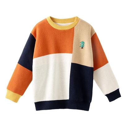 贝肽斯婴儿男童纯棉加绒加厚毛衣