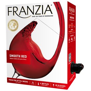 FRANZIA芳丝雅红酒进口半干红葡萄酒3L 盒装红酒袋装酒年货送礼酒